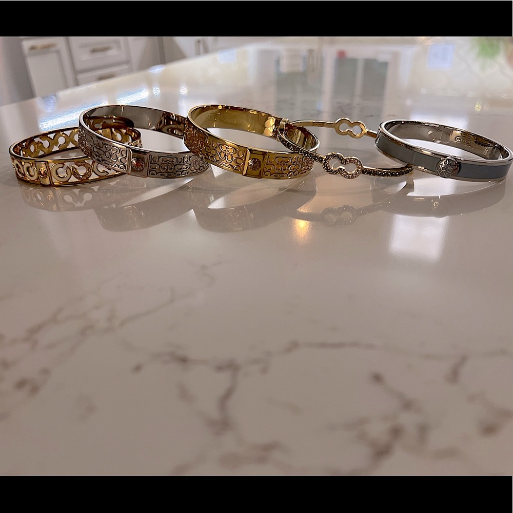 Lot of 5 coach bangle bracelets
